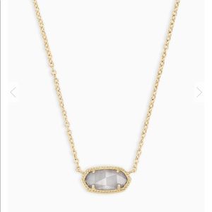 Kendra Scott Gold Elisa necklace in Slate Cat Eye